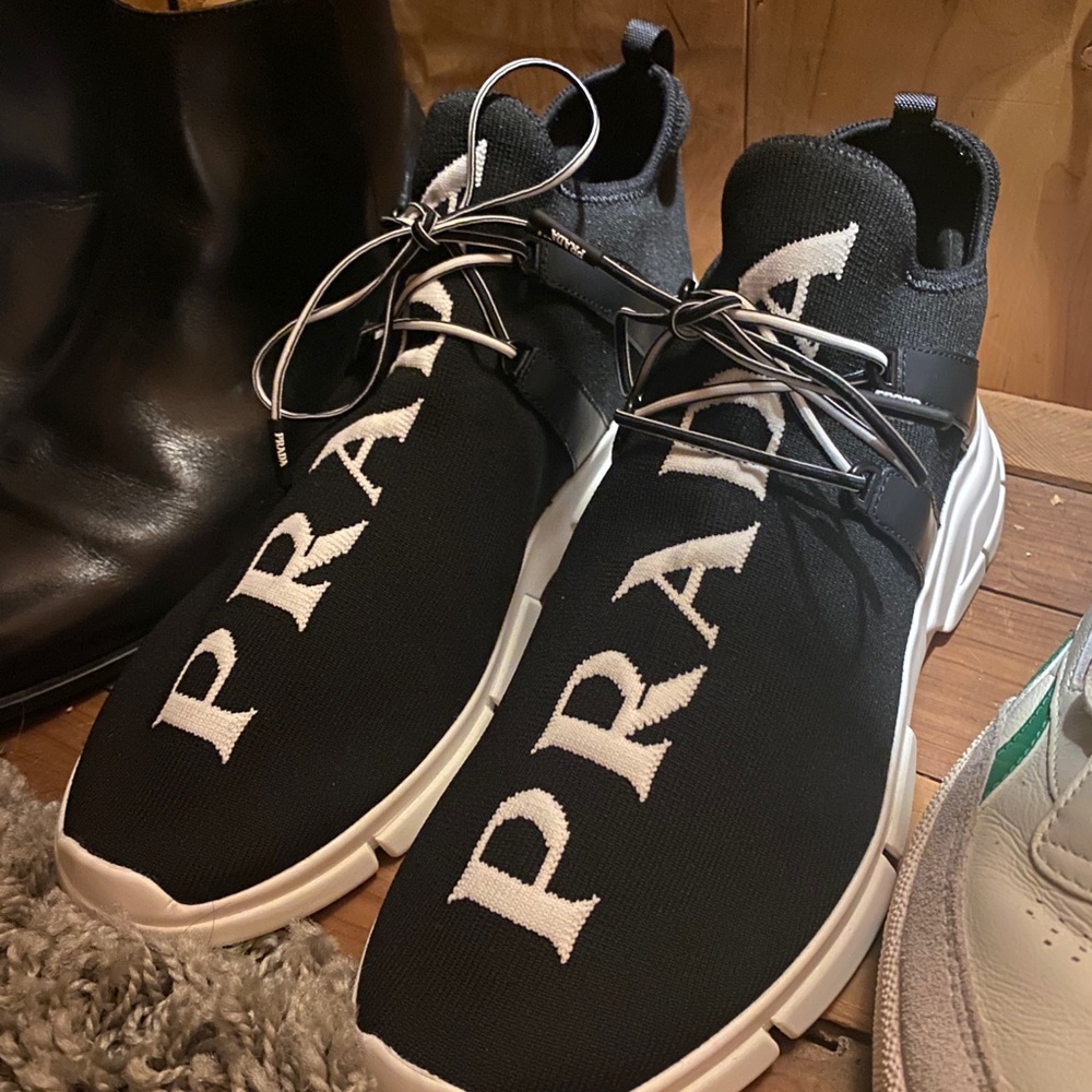 Like New Size 10-11 Prada Sock Shoes